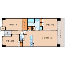 東生駒駅 徒歩2分 2階の物件間取画像